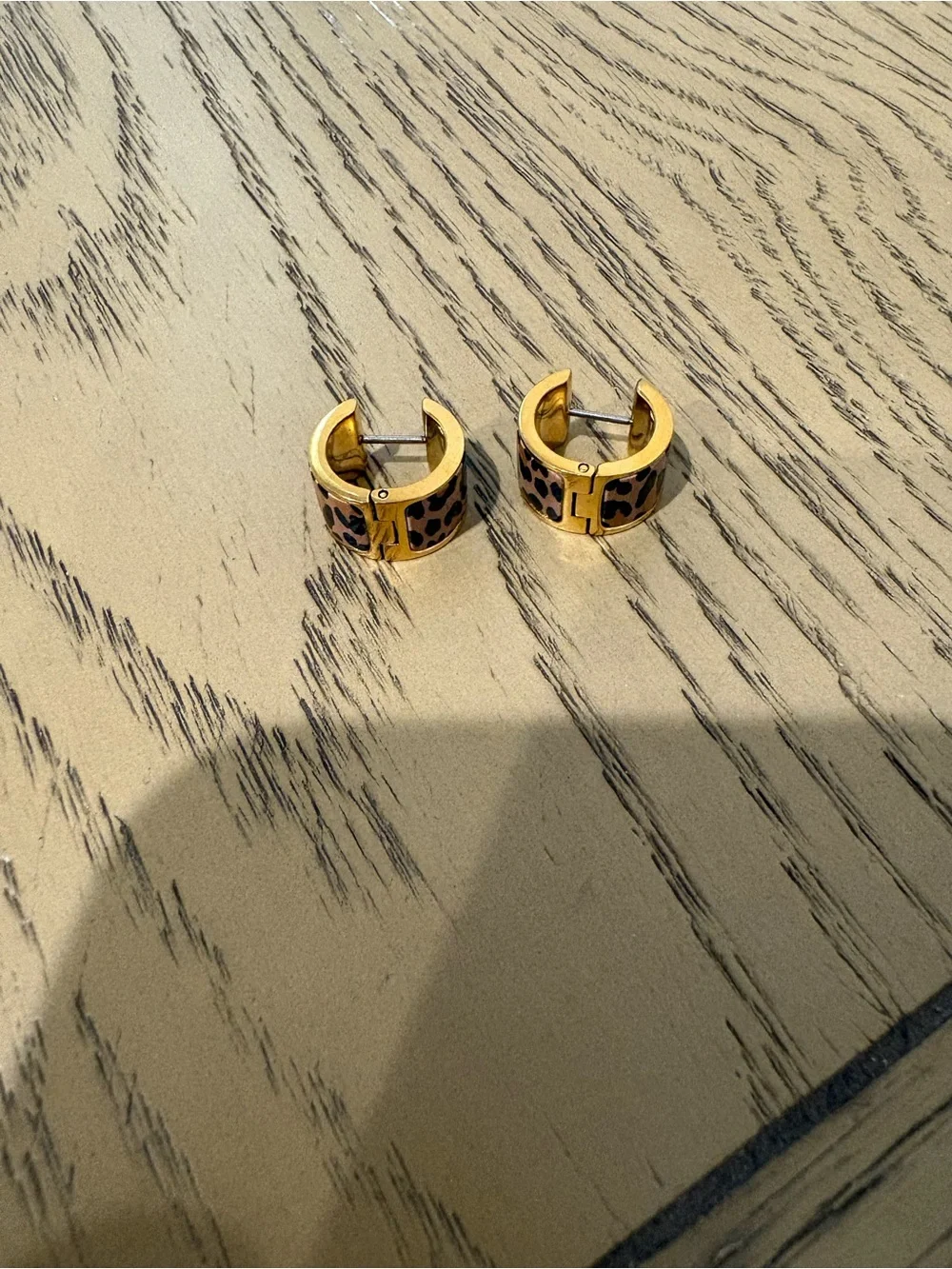 kate spade Heritage Huggie Earrings Leopard Print